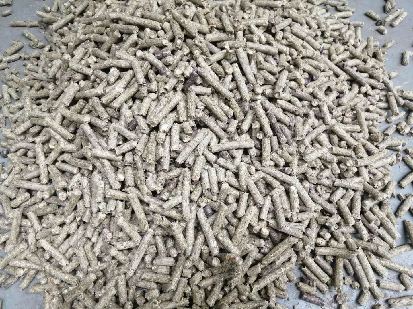 柠条试机后的颗粒