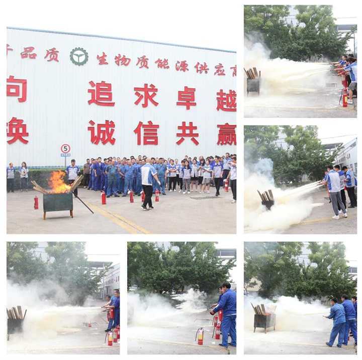 随后，集团消防安全员为广大职工讲解灭火器和消防水枪的使用方法，并现场演示。广大员工积极参与到教学演练当中，进一步巩固消防培训知识。