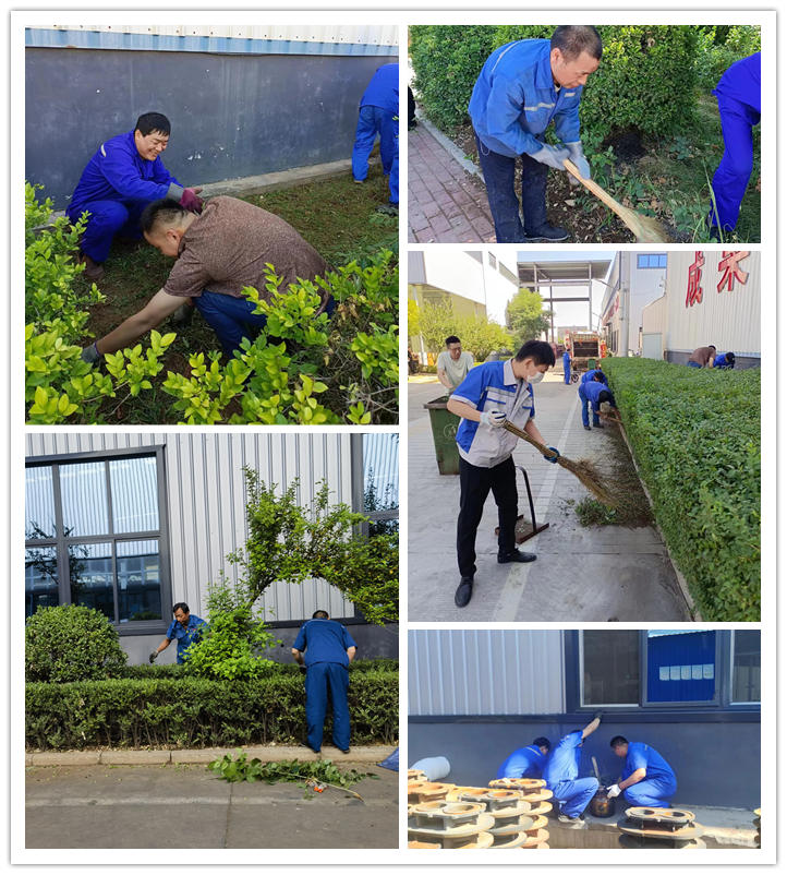 大家清扫、拾捡绿化带垃圾，清理路边缝隙死角内的烟头和杂物.jpg